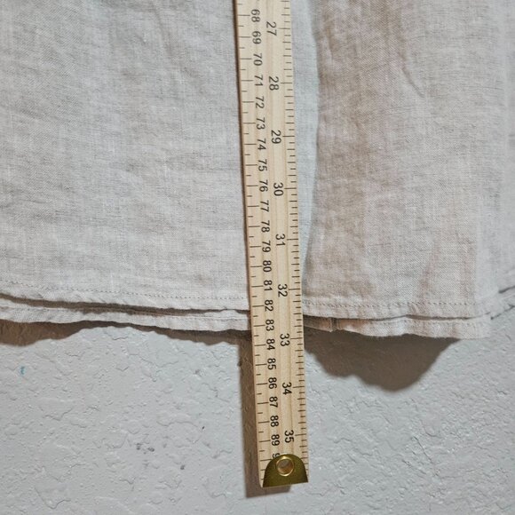 Boho J Crew Baird McNutt Irish Soft Linen Relaxed fit Shirt Dress Flax Capsule X - Picture 11 of 13